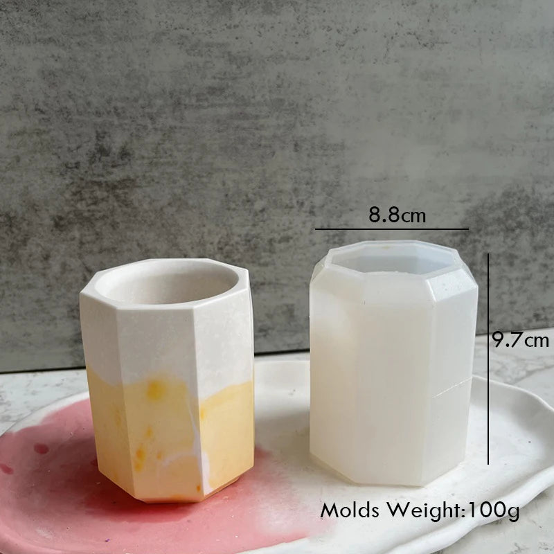 Geometric Pen Holder Silicone Mold