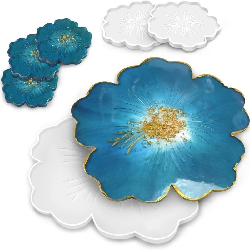 Flower Shape Coaster Silicone Mold