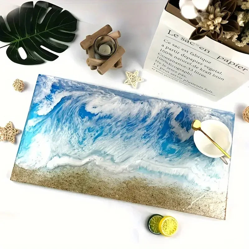 Rectangle Table Top Resin Tray Mold Silicone Coasters Tray