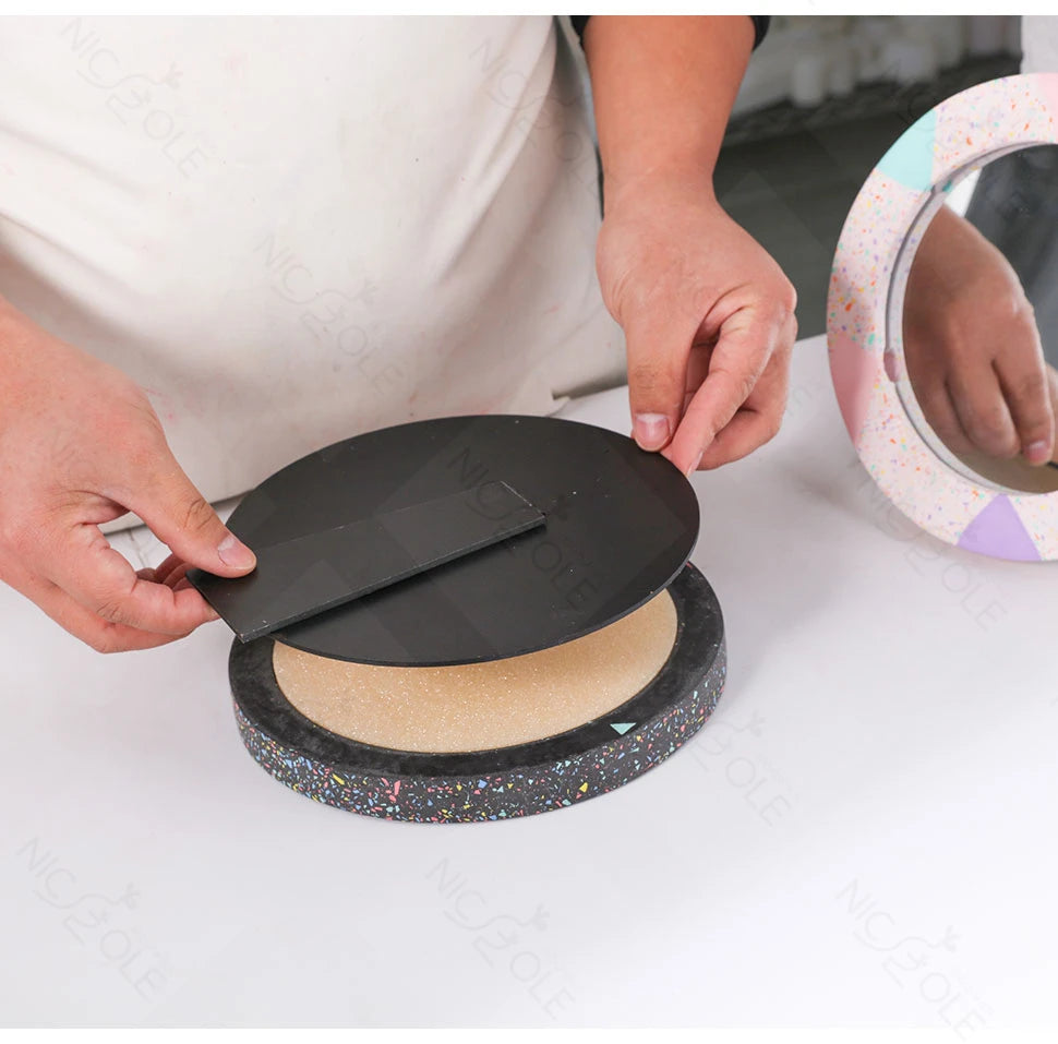 Nicole Circle Mirror Silicone Mold Concrete Casting