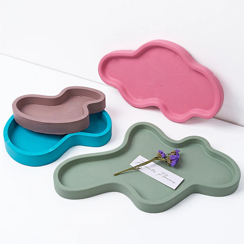 Large Irregular Tray Silicone Mold Creative Wavy Line