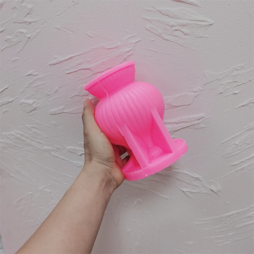 Ribbed Vase Candle Mold Aesthetic Silicone Mould Geometric