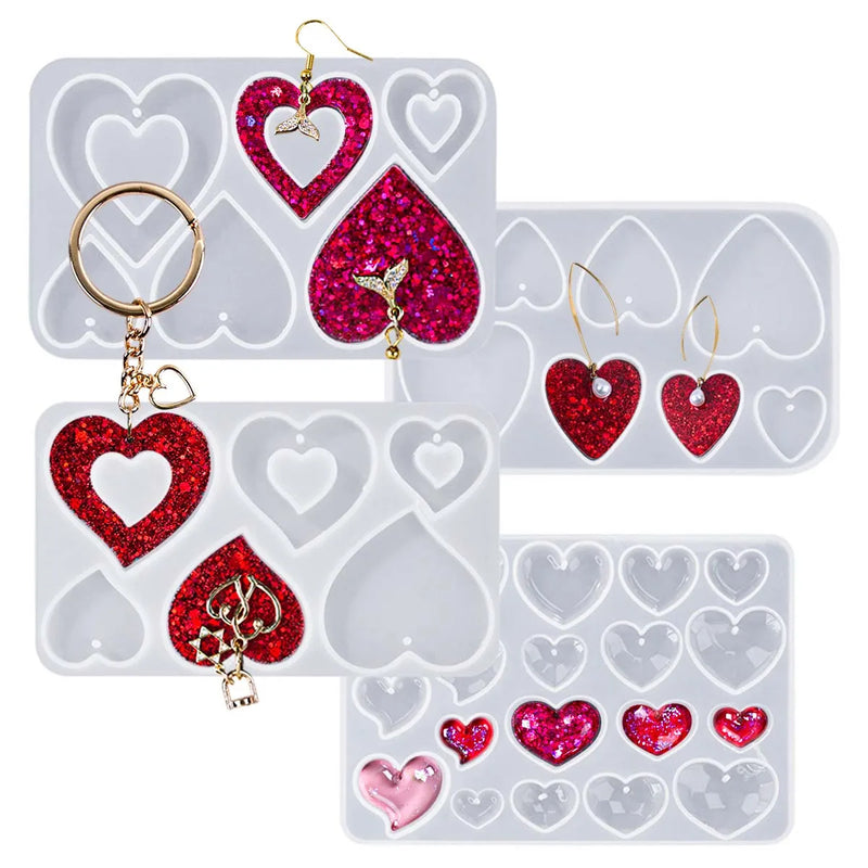 Heart Shape Earring Pendant Silicone Mold Love Series