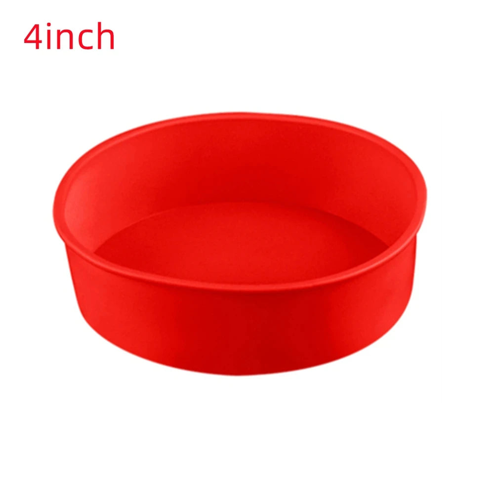 4/6/8inch Silicone Cake Mold Tray Pans Round Baking Mold