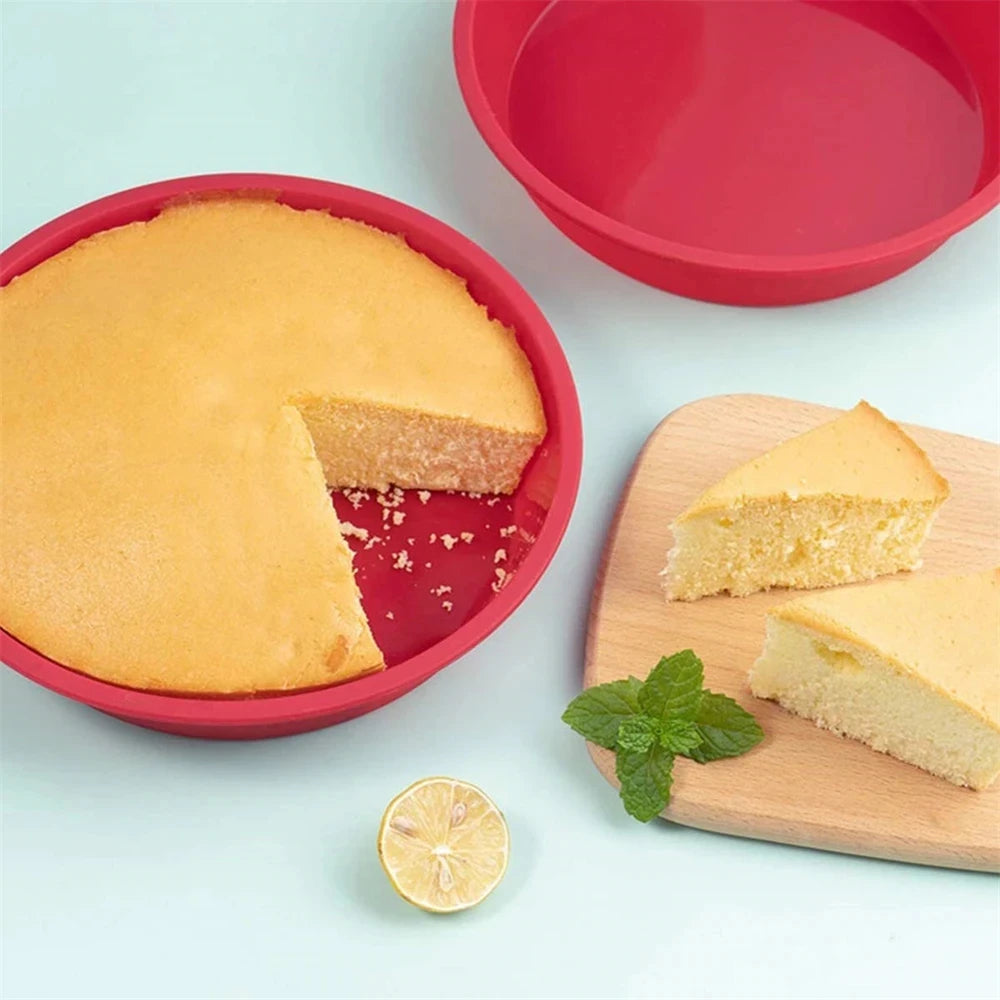 4/6/8inch Silicone Cake Mold Tray Pans Round Baking Mold