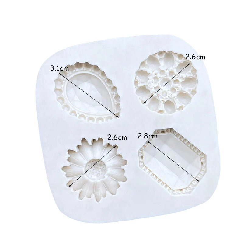 Jewelry Diamond Silicone Cake Baking Mold Sugarcraft