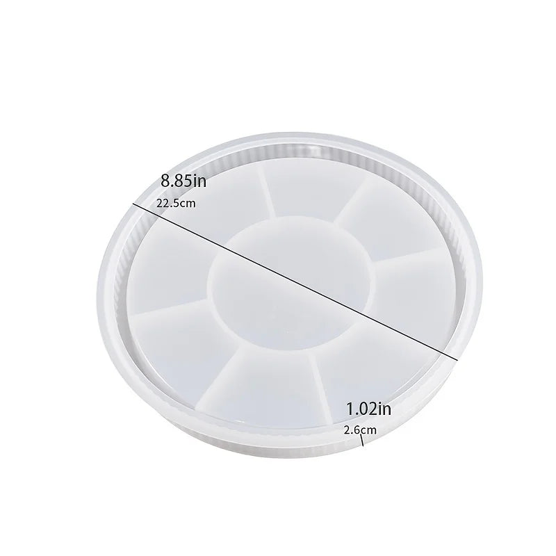 Casting Mold — 1pc Striped Round Tray Decorative Storage Tray