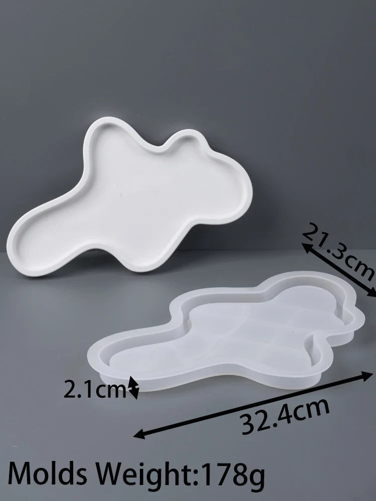 Large Irregular Tray Silicone Mold Creative Wavy Line