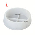 1pc Oversized Round Striped Storage Bowl Silicone Mold
