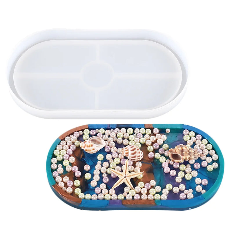 Oval Tray & Hexagon Coaster Mold Set