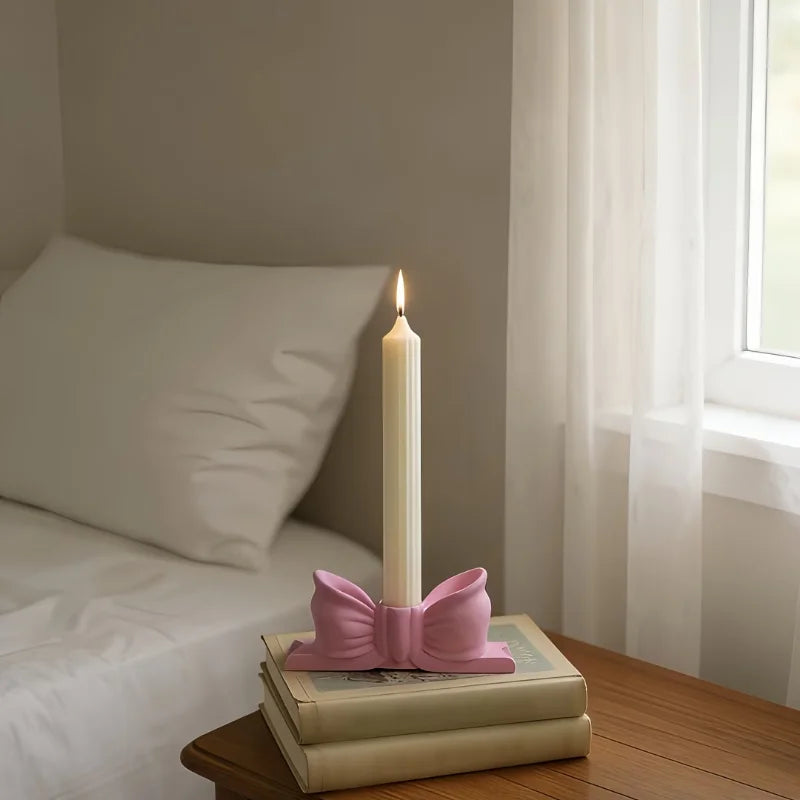 3D Bow Candle Holder Silicone Mold Bowtie Candlestick