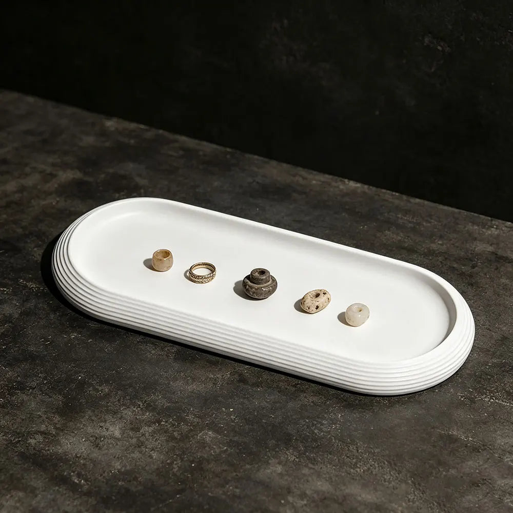 Minimalist Striped Oval Tray Silicone Mold