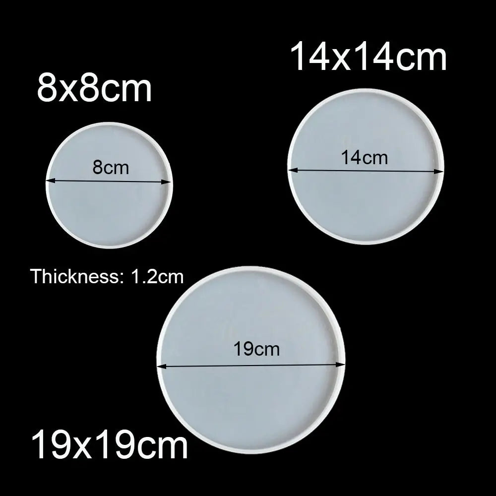 Transparent Fluid Arts Round Coaster Resin Casting Molds