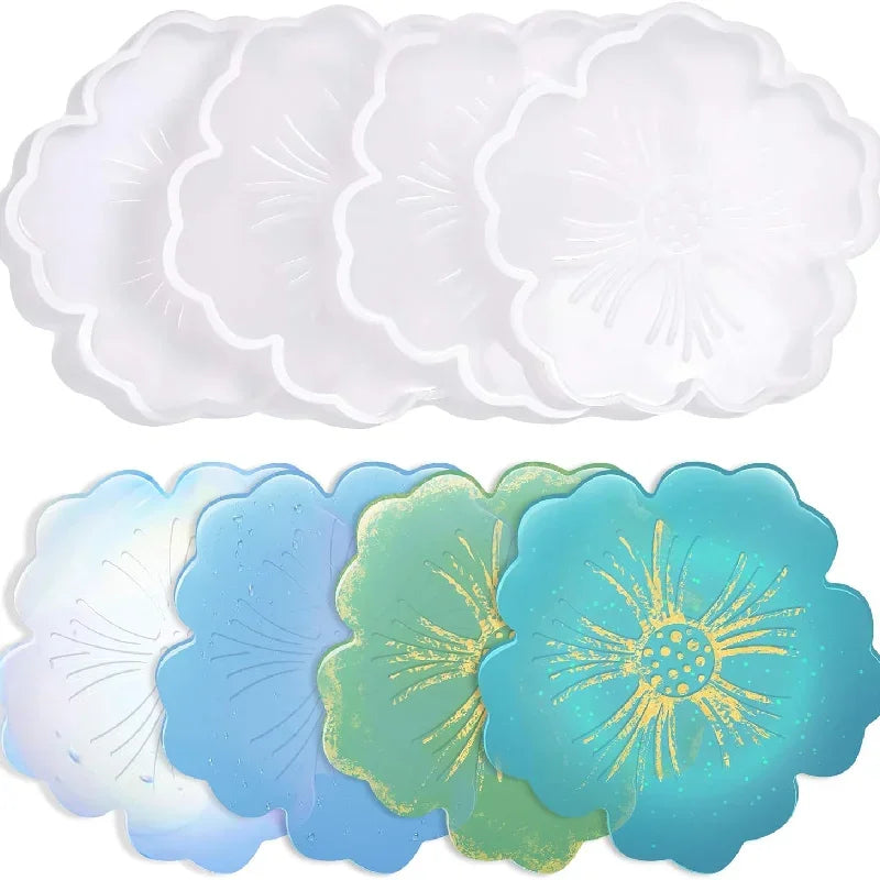 Flower Shape Coaster Silicone Mold