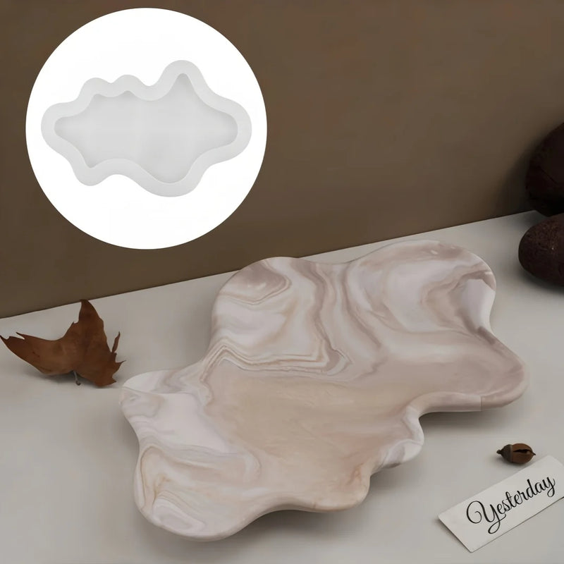 Irregular Wavy Geometric Tray Mold