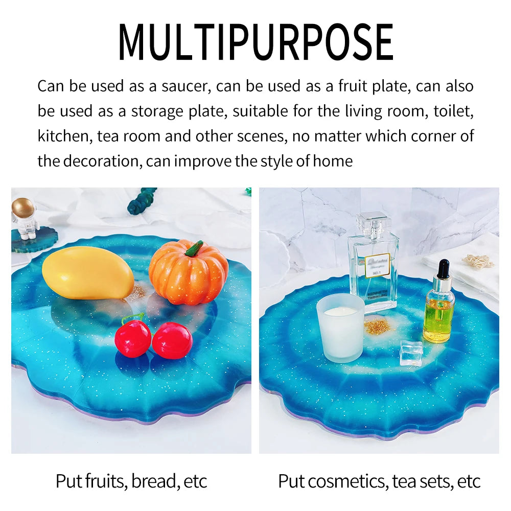 S0100 Large Round Irregular Fruit Tray Silicone Mold Dish