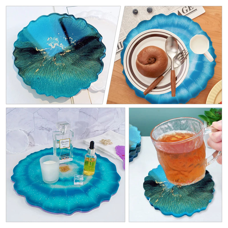S0100 Large Round Irregular Fruit Tray Silicone Mold Dish