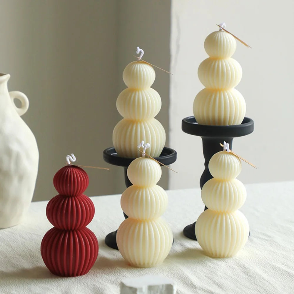 Casting Mold — Round Pillar Silicone Candle Mould Taper