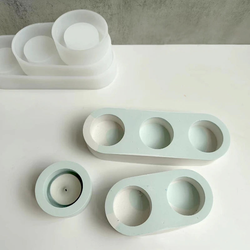 Concrete Candlestick Silicone Mold