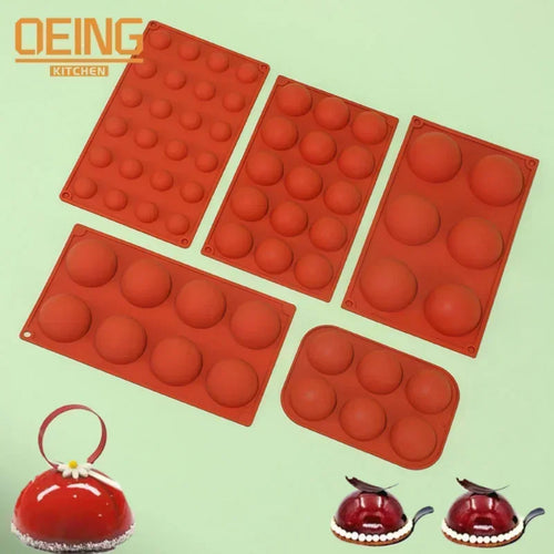 6/8/15/24 Holes Half Ball Sphere Round Silicone Mold