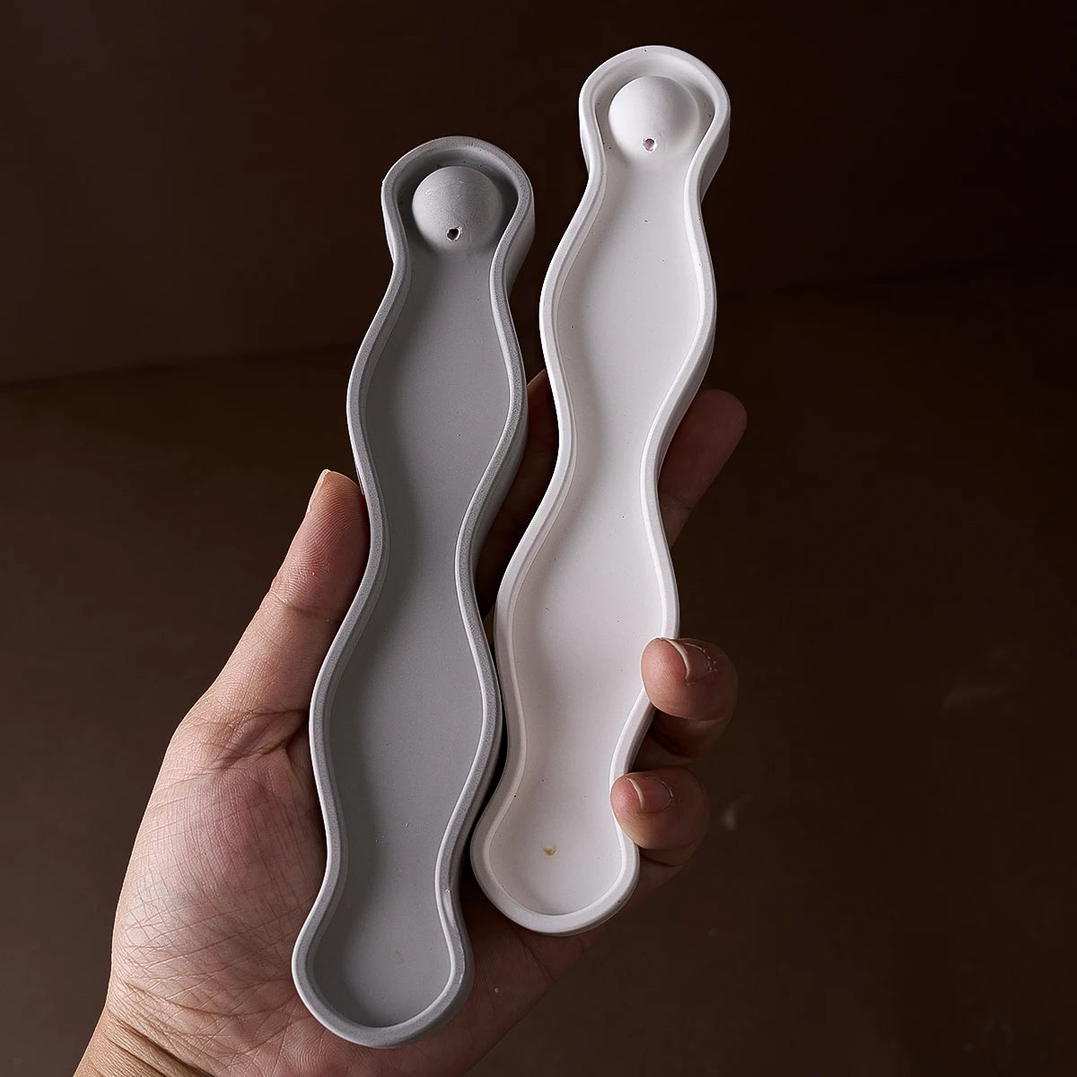 Wave Long Incense Insert Tray Silicone Mold