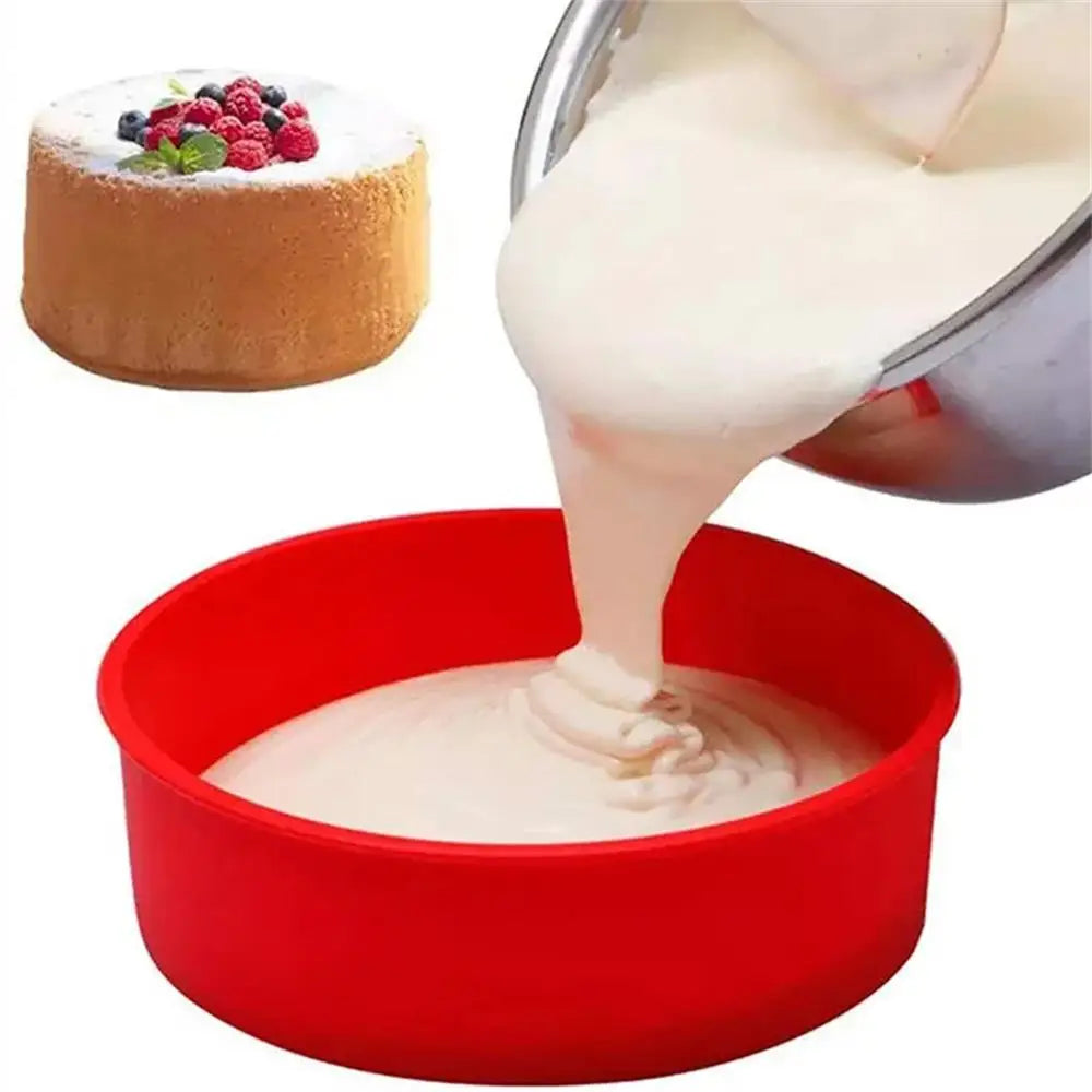4/6/8inch Silicone Cake Mold Tray Pans Round Baking Mold