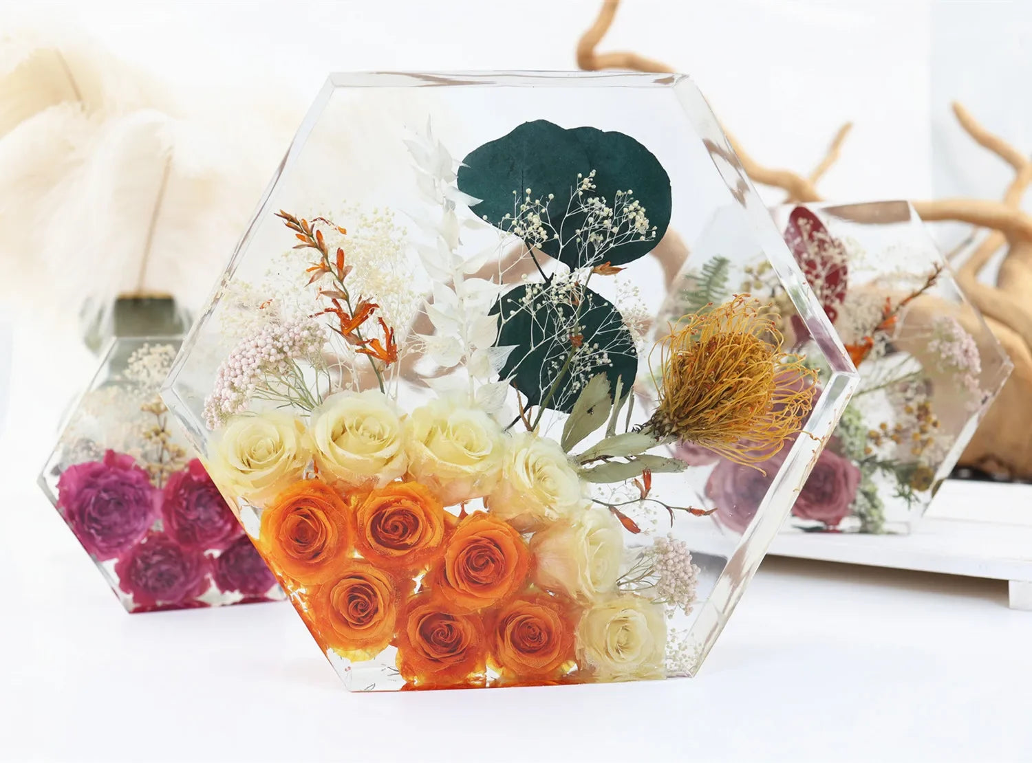 Hexagon Coaster Mold Set (4pc)