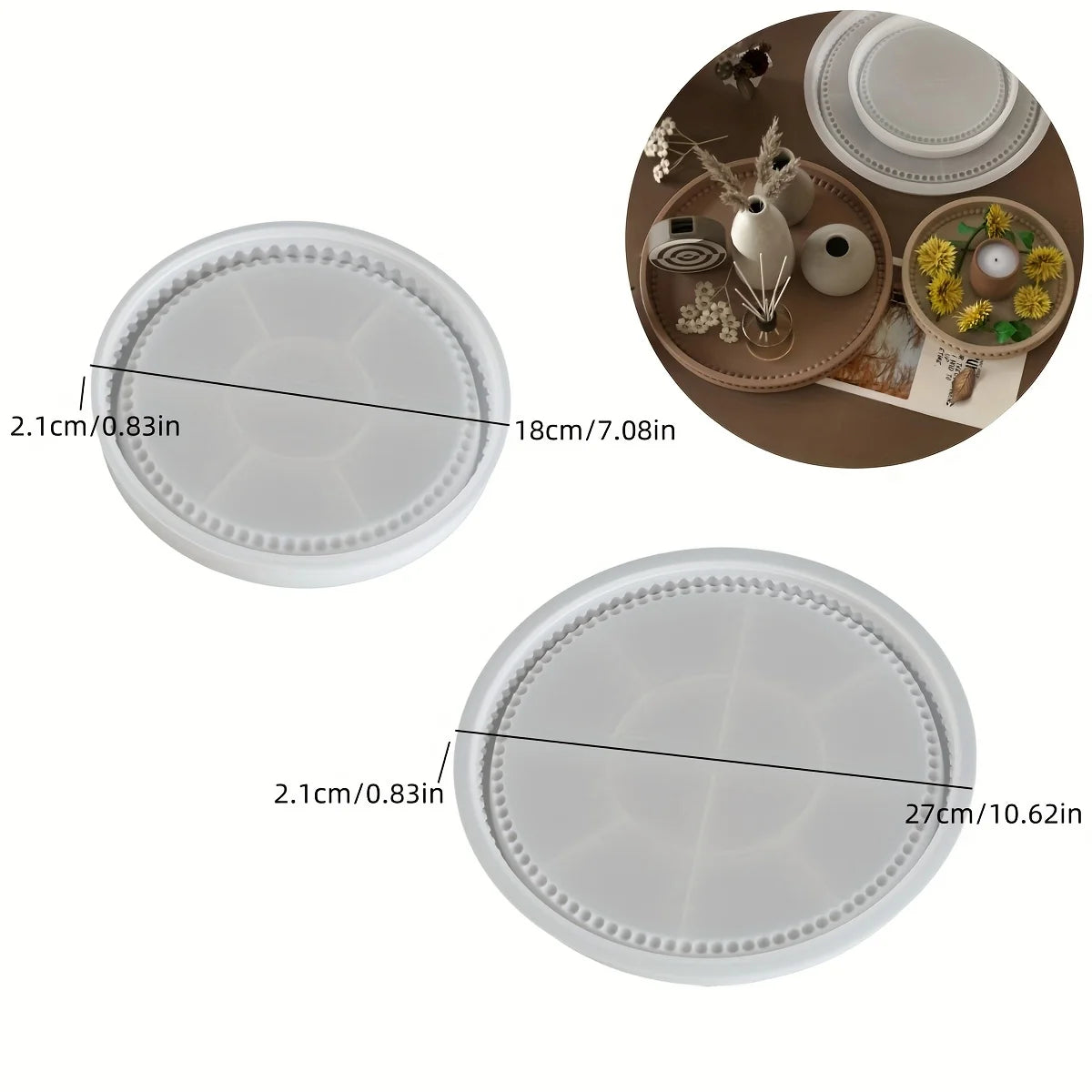 Round Foam Tray Silicone Mold