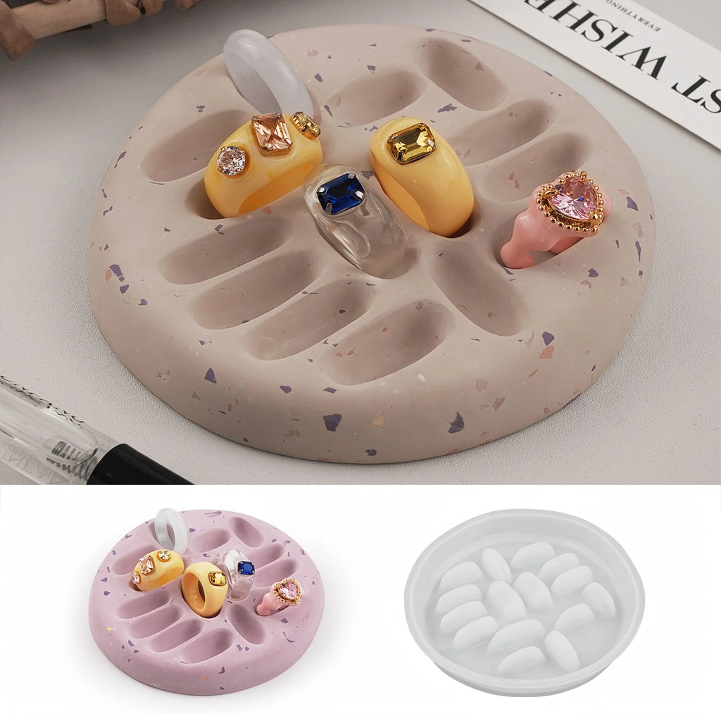 Resin Casting Molds: 1-piece round, irregular-shaped