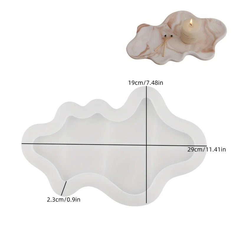 Irregular Wavy Geometric Tray Mold