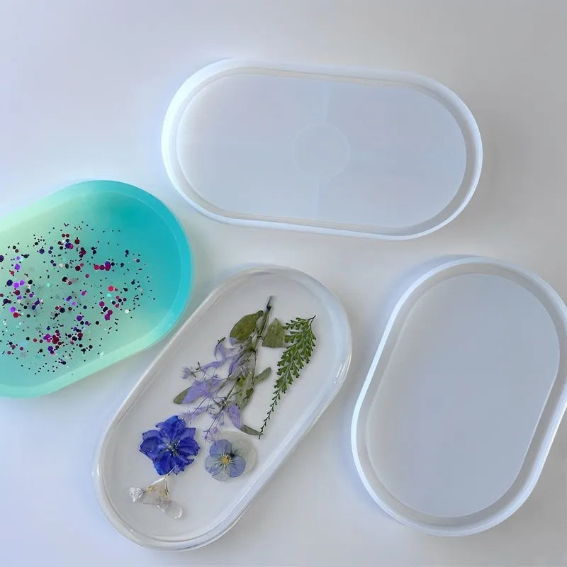 Tray Dish Mold Round Square Rectangle Coaster Silicone Mold