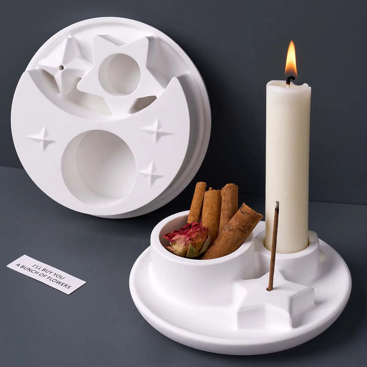 Incense Burner Candle Holder Silicone Mold