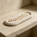 Minimalist Striped Oval Tray Silicone Mold for Concrete