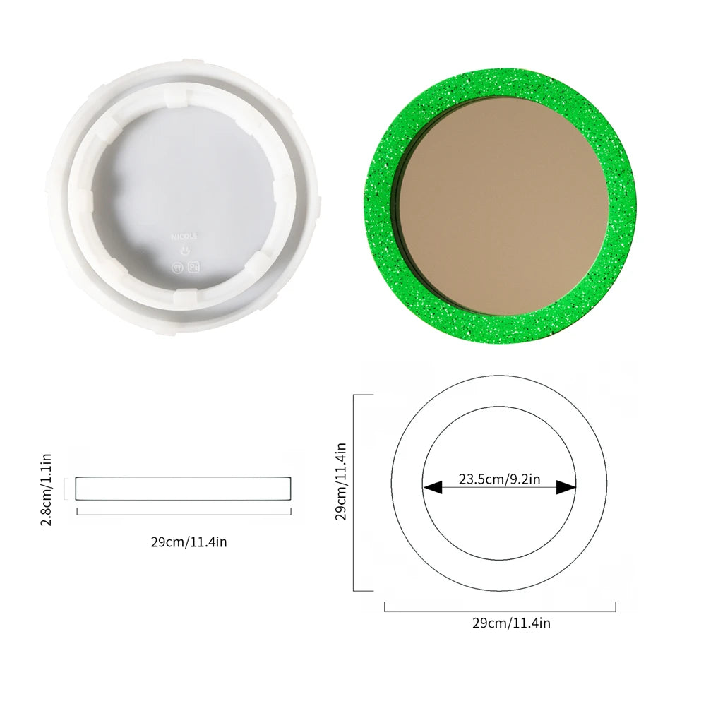 Nicole Circle Mirror Silicone Mold Concrete Casting