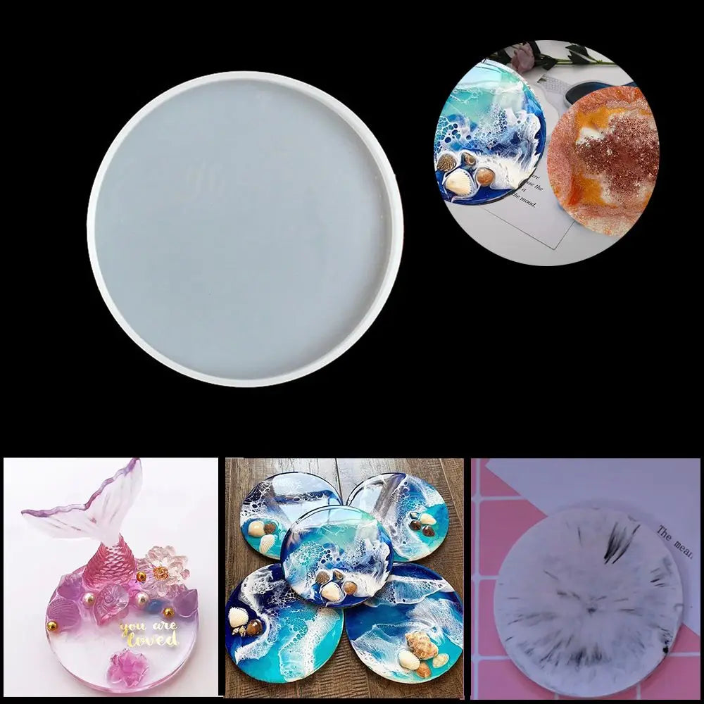Transparent Fluid Arts Round Coaster Resin Casting Molds