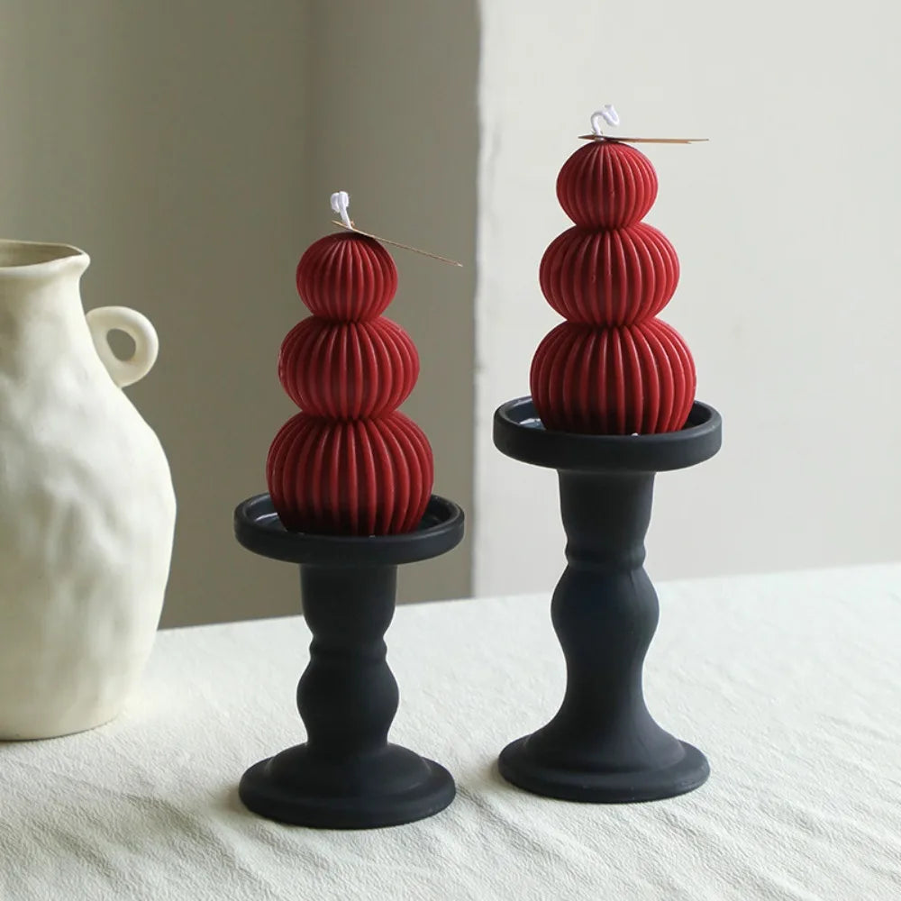 Casting Mold — Round Pillar Silicone Candle Mould Taper