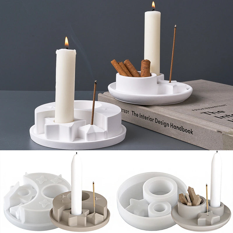 Incense Burner Candle Holder Silicone Mold