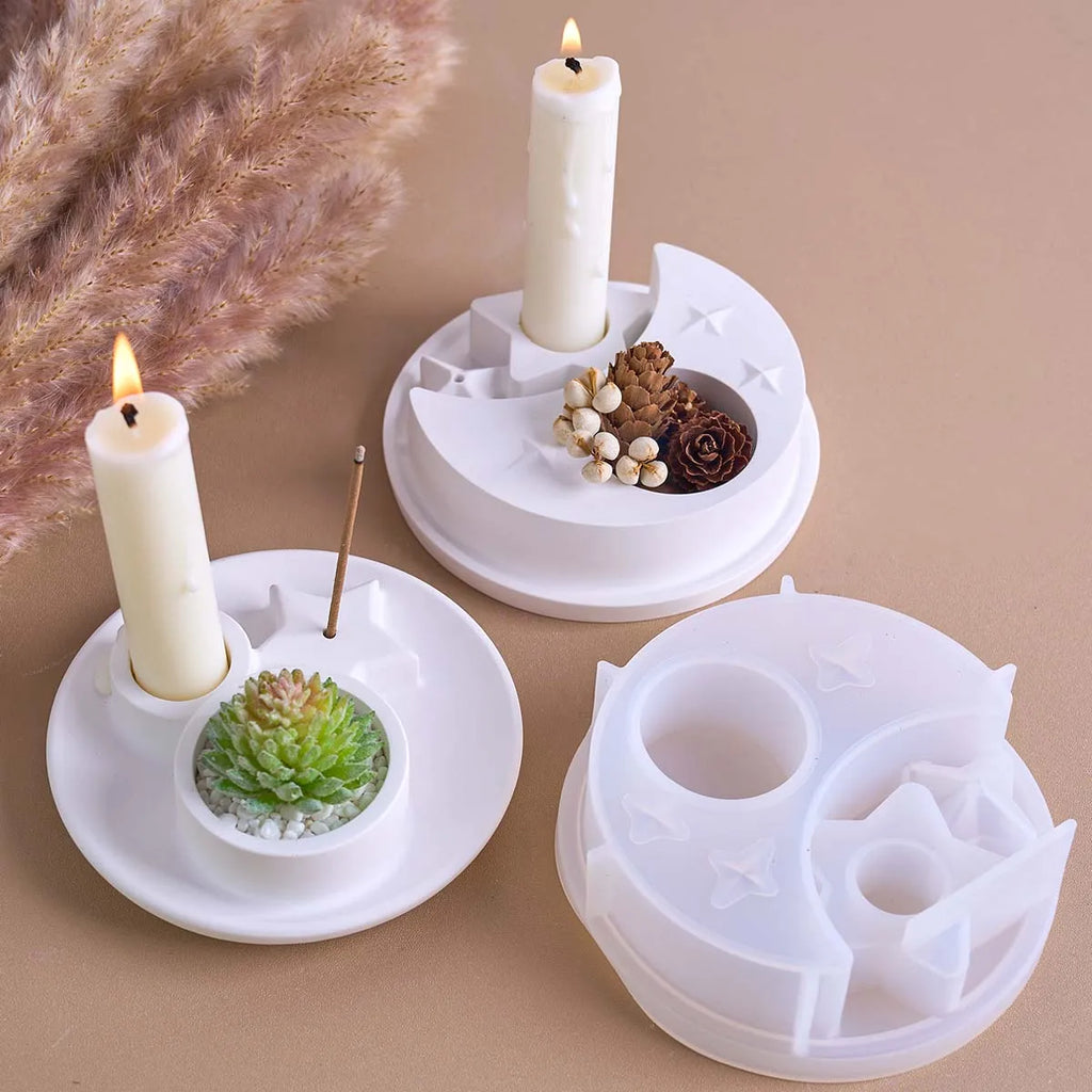 Incense Burner Candle Holder Silicone Mold