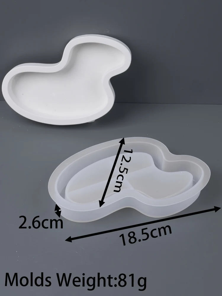 Large Irregular Tray Silicone Mold Creative Wavy Line