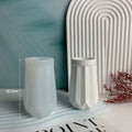 Faceted Vase Silicone Mold Concrete
