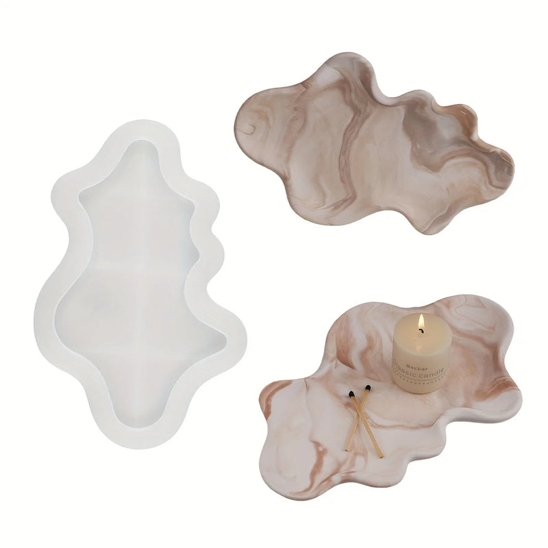 Irregular Wavy Geometric Tray Mold