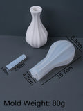 Stripe Fine Neck Mouth Vase Silicone Mold Simple Ceramic