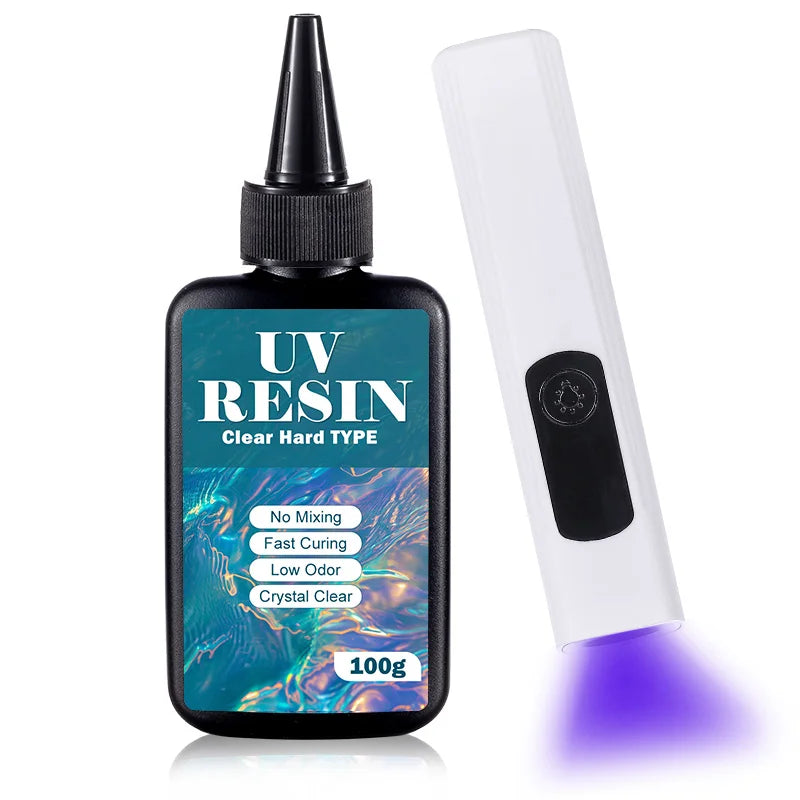 UV Resin Kit with Light Upgraded Hard Type Crystal Clear