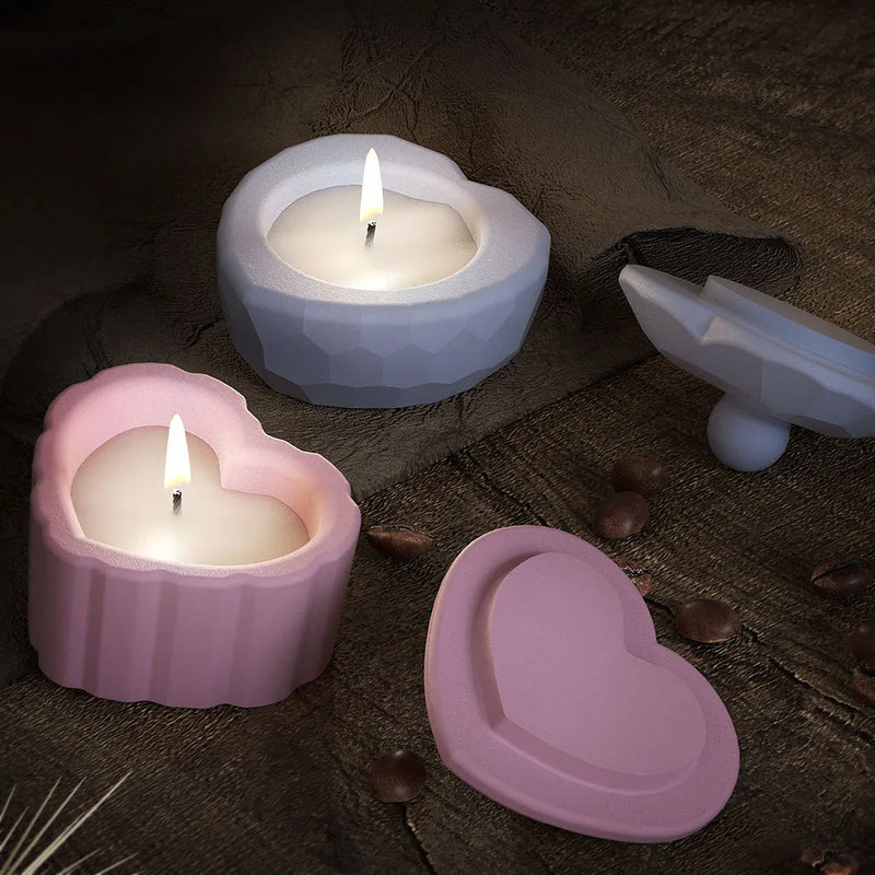 Relief Rose Flower Storage Box Silicone Mold