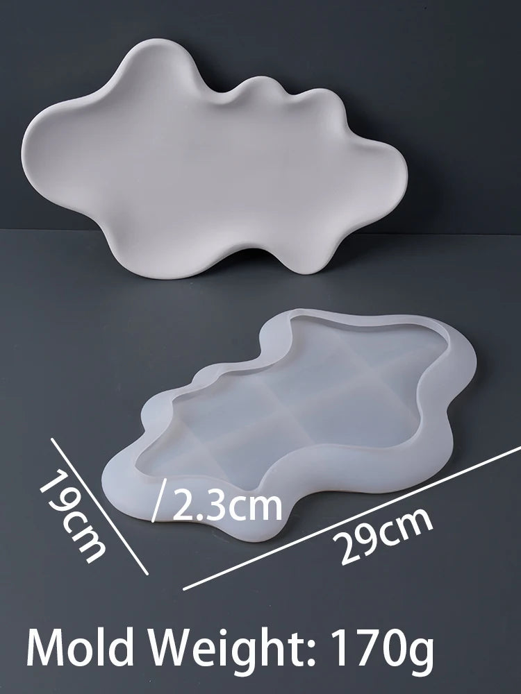 Large Irregular Tray Silicone Mold Creative Wavy Line
