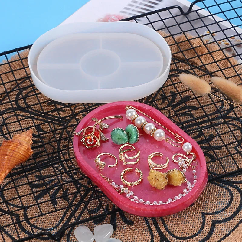 Oval Tray & Hexagon Coaster Mold Set
