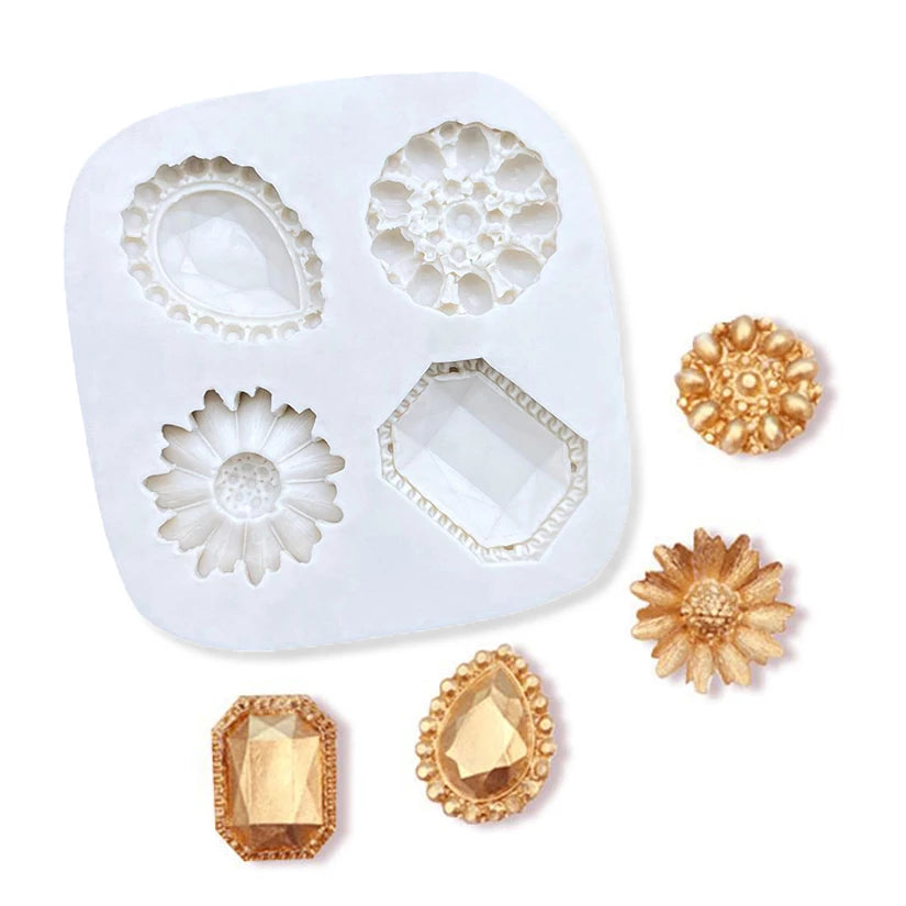 Jewelry Diamond Silicone Cake Baking Mold Sugarcraft