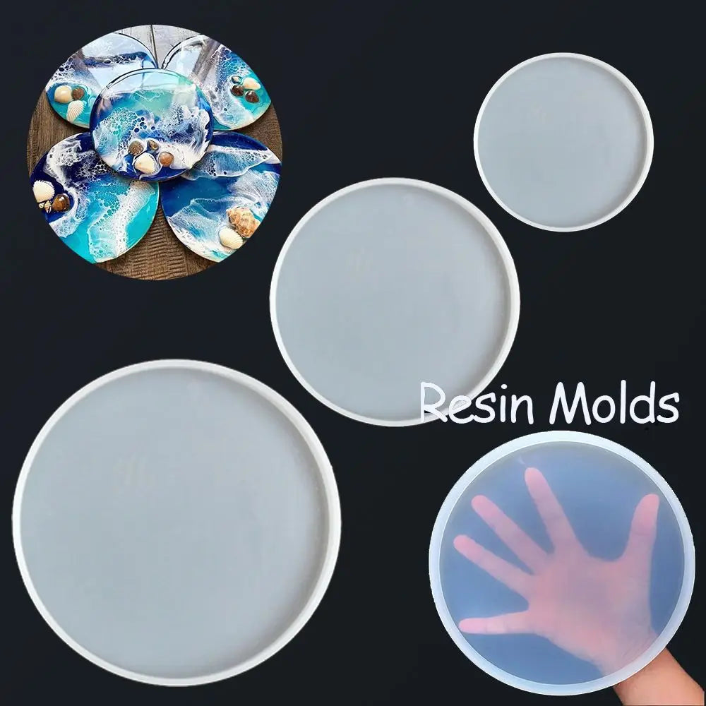 Transparent Fluid Arts Round Coaster Resin Casting Molds