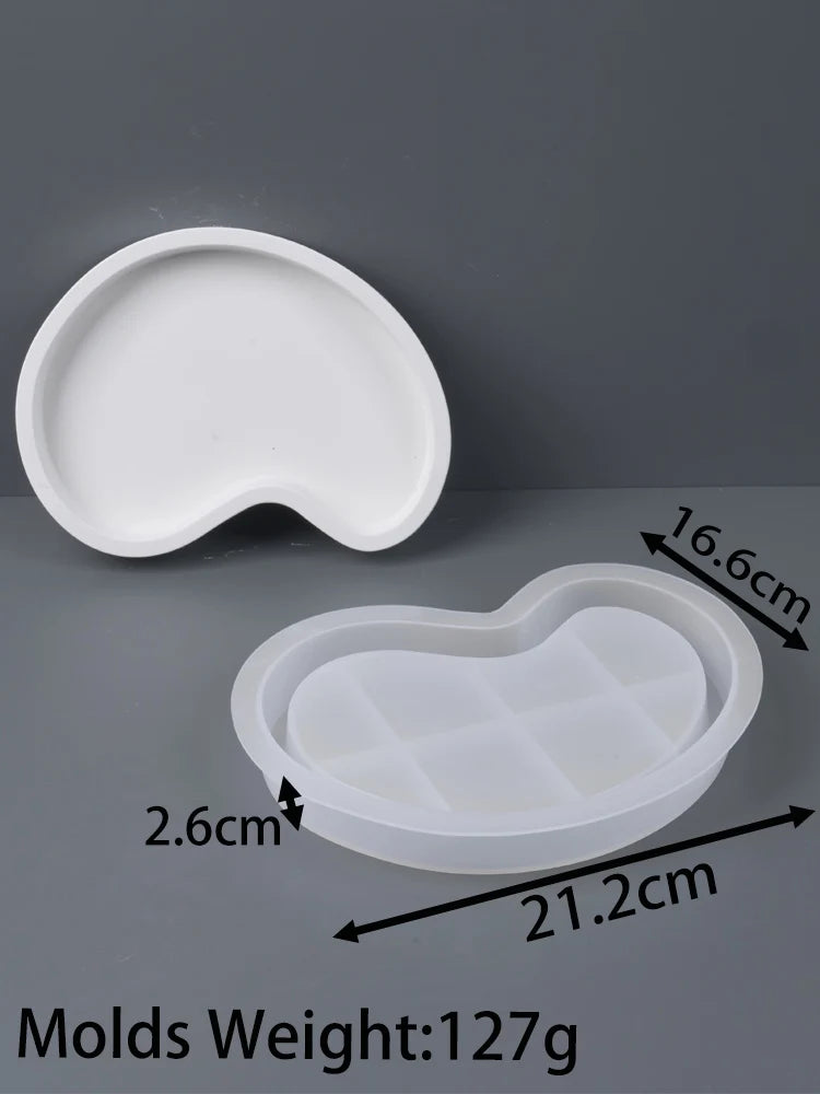 Large Irregular Tray Silicone Mold Creative Wavy Line