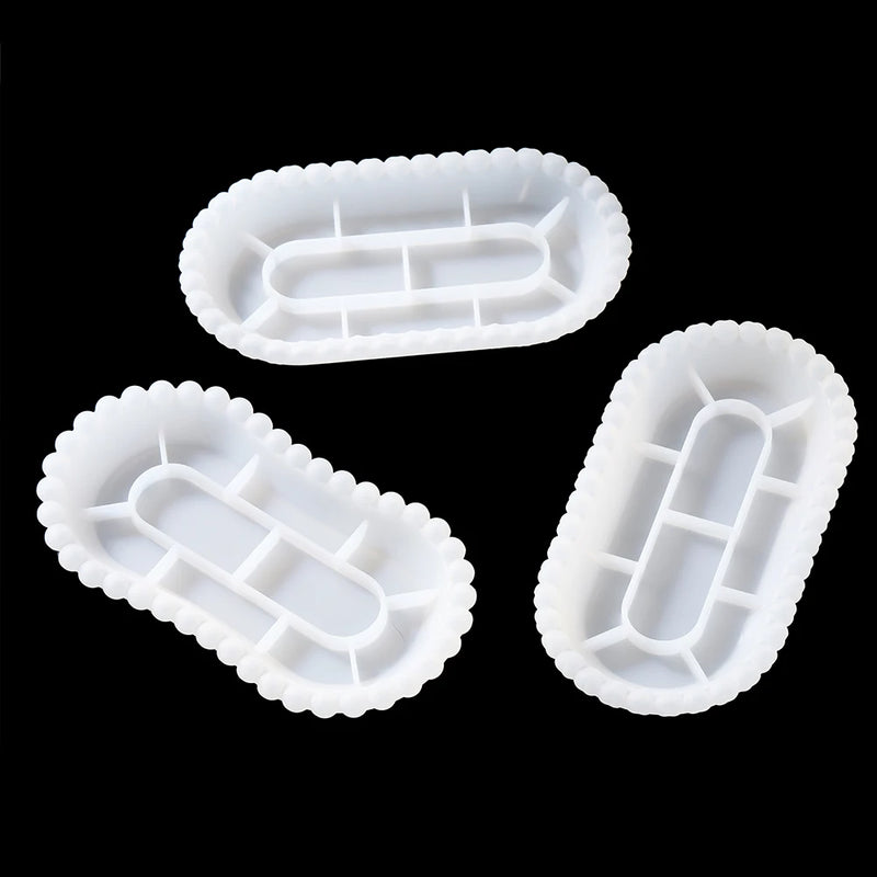 Oval Tray & Hexagon Coaster Mold Set